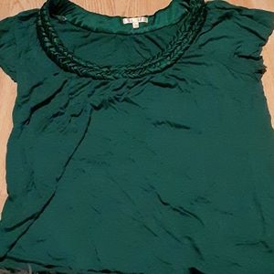 Turquoise braided shirt
